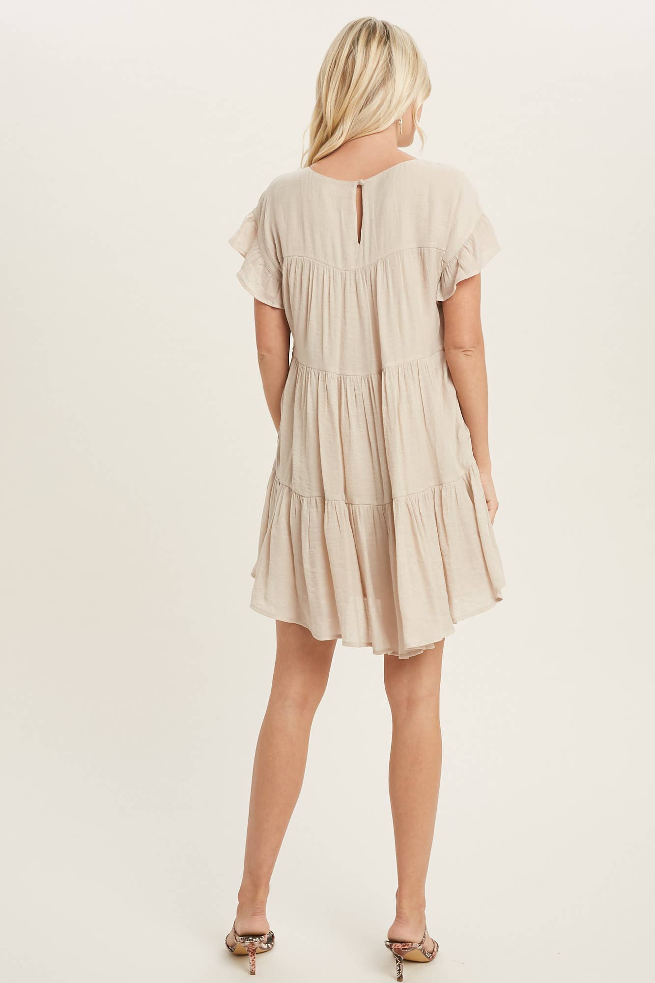 Ruffle Hem Tiered Babydoll Dress