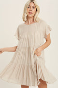 Ruffle Hem Tiered Babydoll Dress