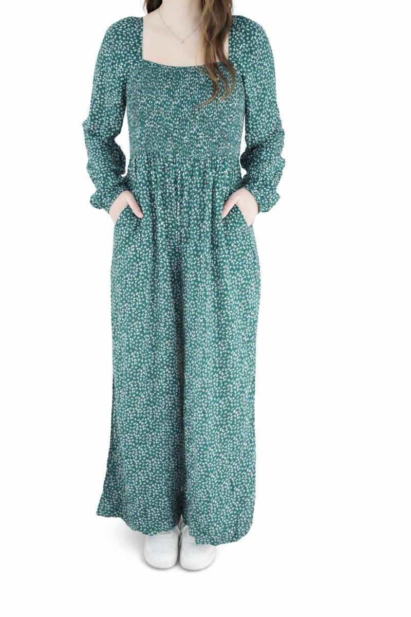 Square Neck Wide Leg Jumpsuit