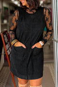 Corduroy Sleeveless Mini Dress