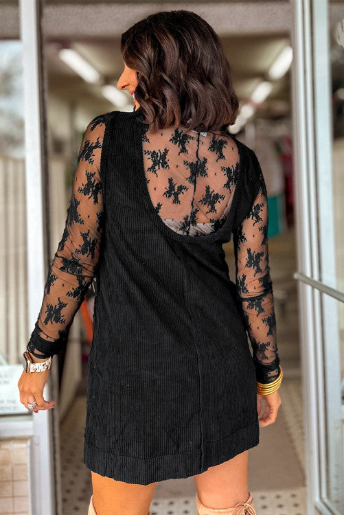 Corduroy Sleeveless Mini Dress