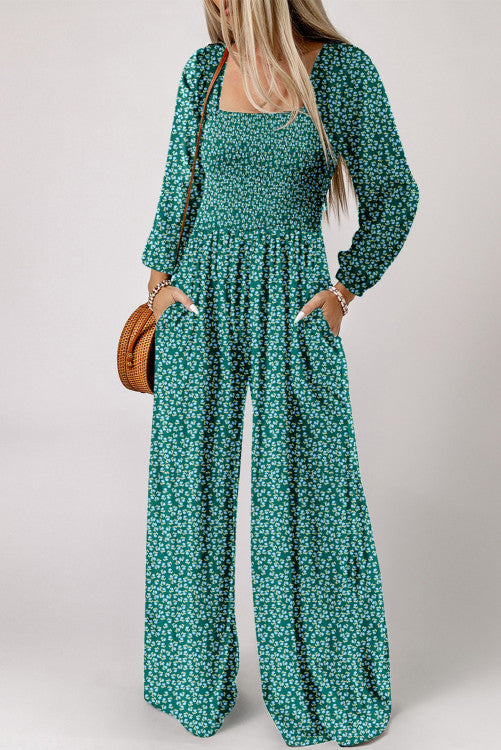 Square Neck Wide Leg Jumpsuit