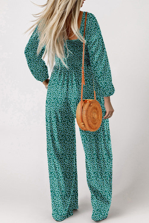 Square Neck Wide Leg Jumpsuit